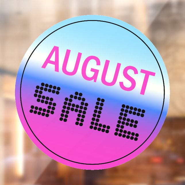 August Sale Window Cling Holographic Gradient (Sheet 2)