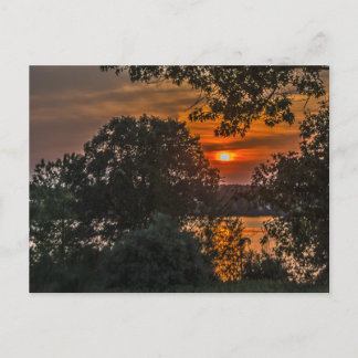 August Sunset on Manistee Lake Postcard