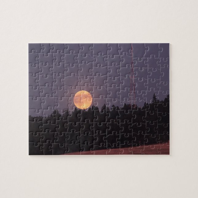 August Supermoon over Paradise Ridge Jigsaw Puzzle (Horizontal)