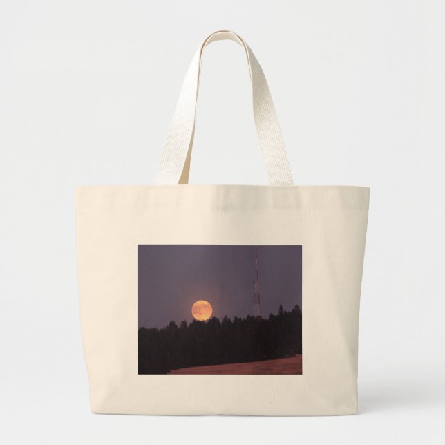 August Supermoon over Paradise Ridge Large Tote Ba (Front)