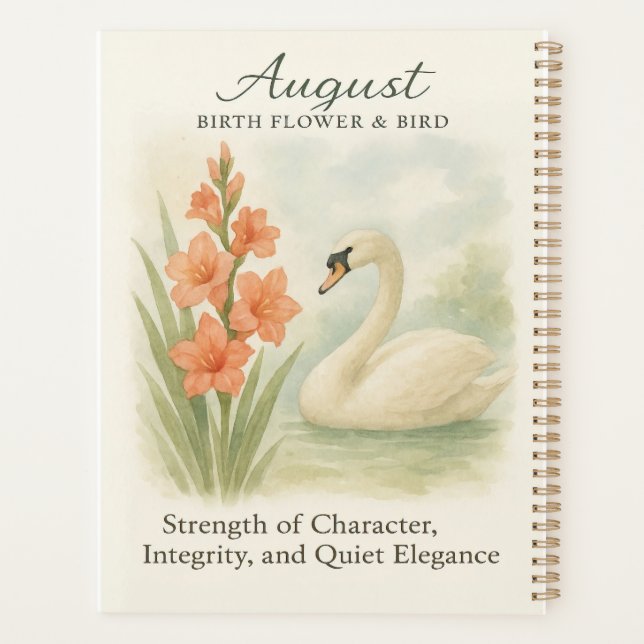 August Swan Scripture Christian Inspirational  Planner (Back)