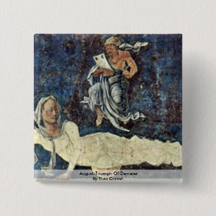 August-Triumph Of Demeter By Tura Cosmè 15 Cm Square Badge