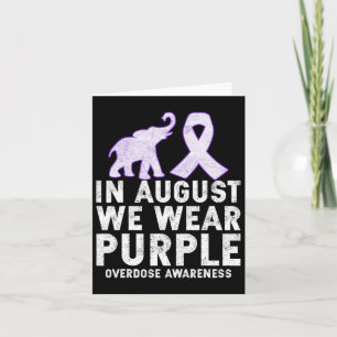 August We Wear Purple Overdose Awareness  Card