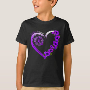 August We Wear Purple Overdose Awareness Sunflower T-Shirt