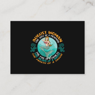 August Woman Soul Of Mermaid Leo Zodiac Birthday Enclosure Card