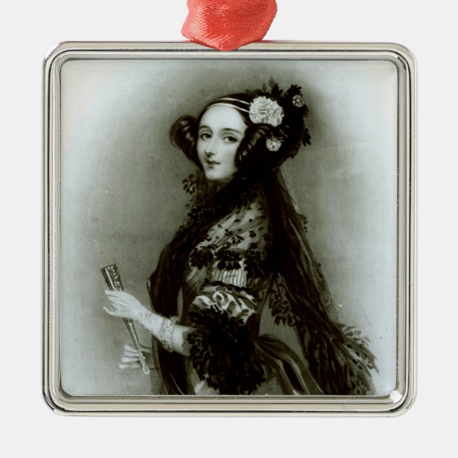 Augusta Ada Byron  Countess of Lovelace Metal Tree Decoration (Front)