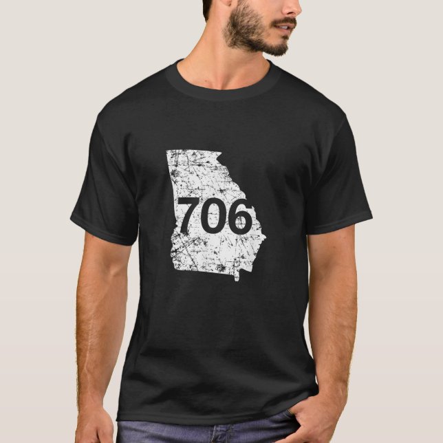 Augusta Athens Rome Area Code 706 Shirt Georgia Gi (Front)