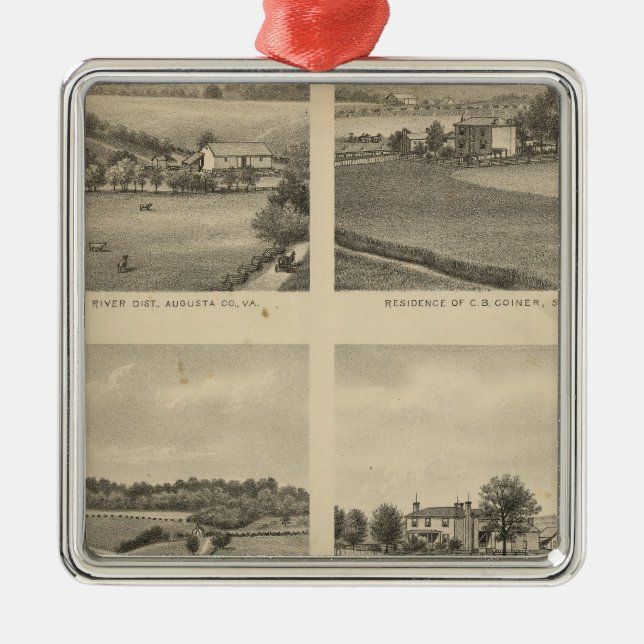 Augusta County residences Metal Tree Decoration (Front)