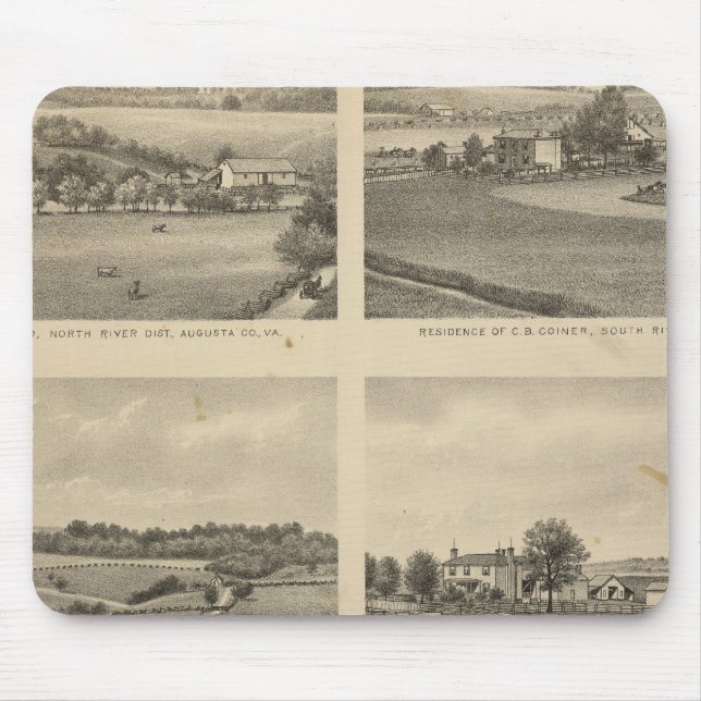 Augusta County residences Mouse Mat (Front)