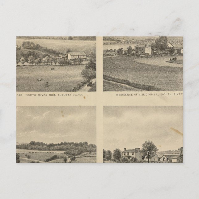 Augusta County residences Postcard (Front)