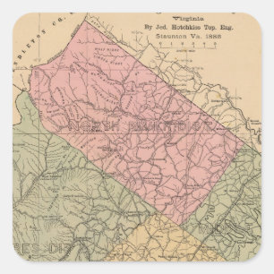 Augusta County, Virginia 2 Square Sticker