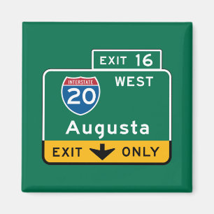 Augusta, GA Road Sign Magnet