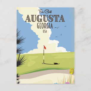 Augusta Georgia Golf Poster Postcard