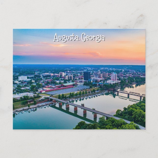 Augusta Georgia Postcard Sunset (Front)