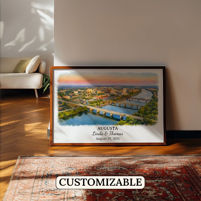 Augusta Georgia Poster, Watercolor, Custom Poster (Creator Uploaded)