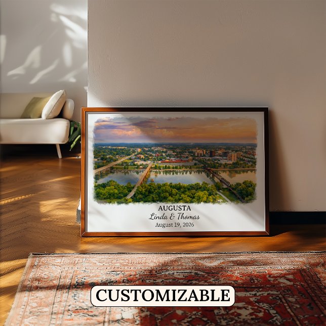Augusta Georgia Poster, Watercolor, Custom Poster (Creator Uploaded)