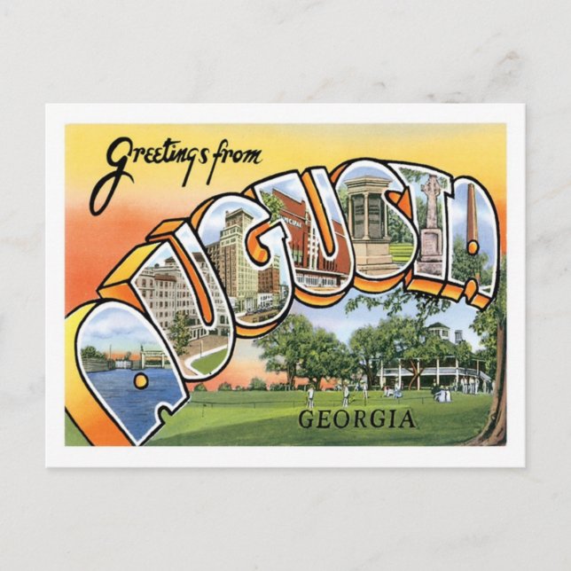 Augusta Georgia Travel US City Postcard (Front)