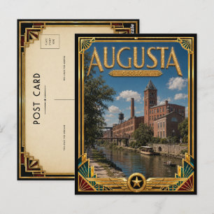 Augusta Georgia Vintage Art Deco Golden Age Postcard