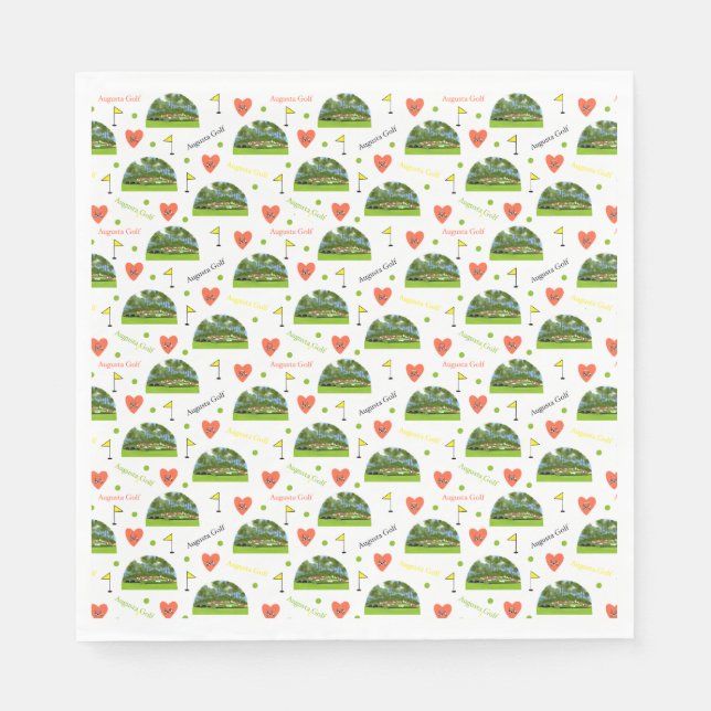 Augusta Golf 12th Hole Napkin (Front)