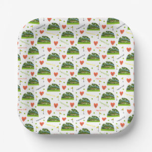 Augusta Golf 12th Hole Paper Plate