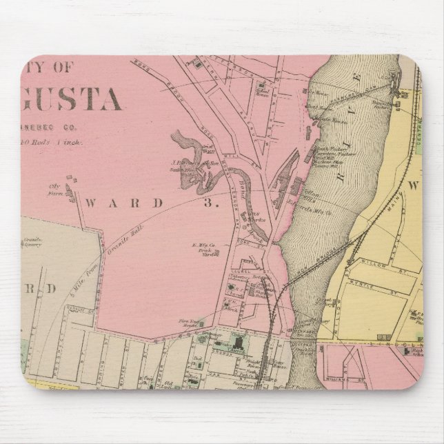 Augusta, Kennebec Co Mouse Mat (Front)