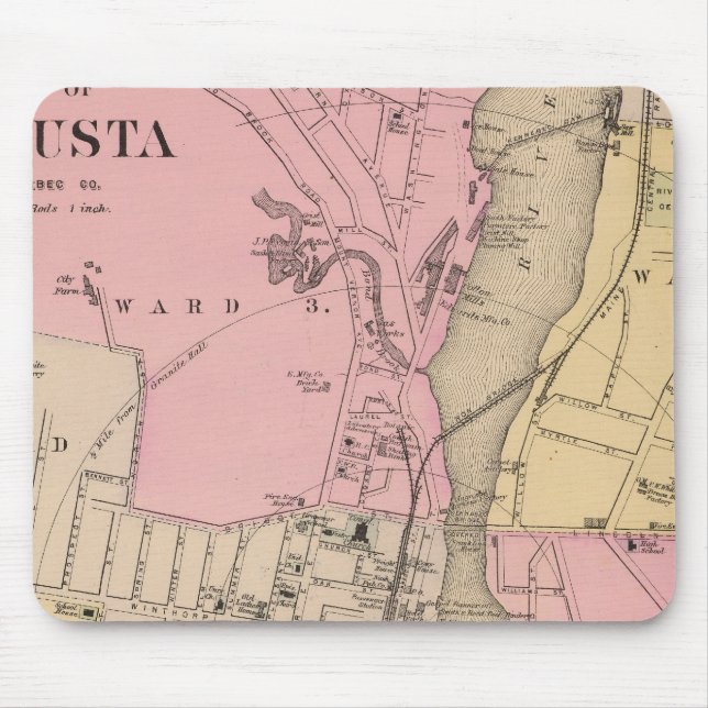 Augusta, Kennebec County Mouse Mat (Front)
