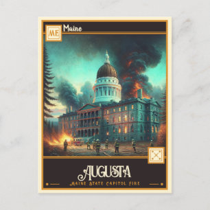 Augusta, Maine    Vintage Postcard