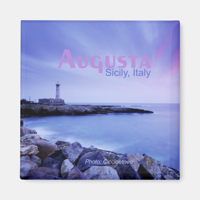 Augusta Sicily Italy Travel Souvenir Fridge Magnet (Front)