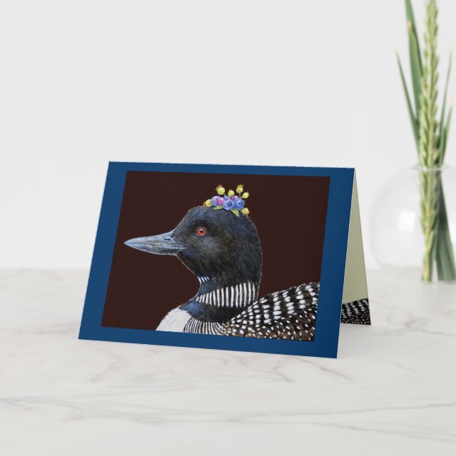 Augusta the loon greeting card (Front)