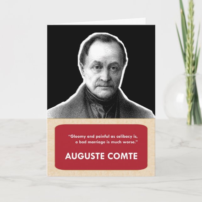 Auguste Comte Anti-Valentine's Day Card (Front)