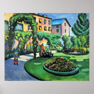 Auguste Macke - Gartenbild, popular painting, Poster