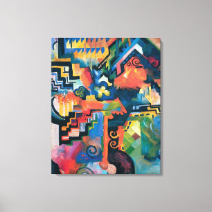 Auguste Macke - Homage To Bach Abstract Modern Art Canvas Print