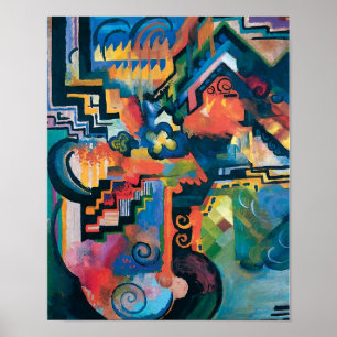 Auguste Macke - Homage To Bach Abstract Modern Art Poster