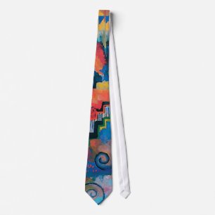 Auguste Macke - Homage To Bach Abstract Modern Art Tie