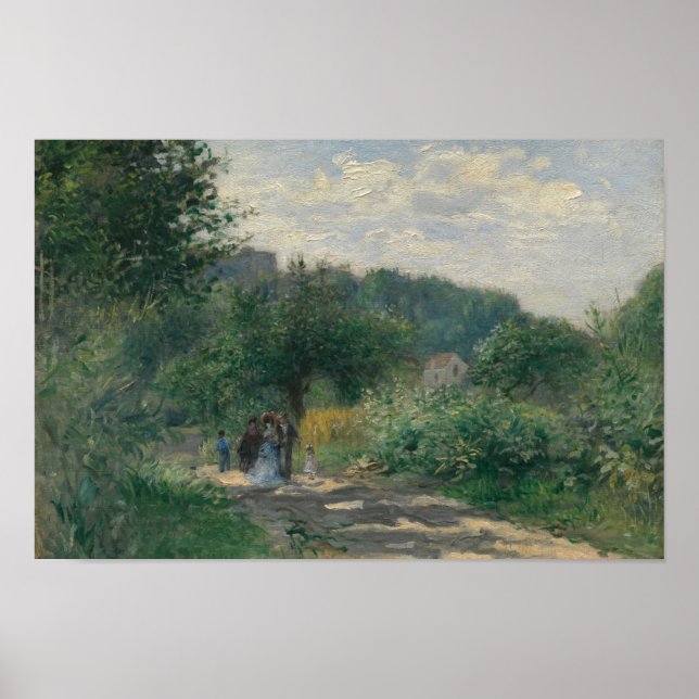 Auguste Renoir - A Road in Louveciennes Poster (Front)