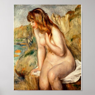 Auguste Renoir - Bather Seated On A Rock Poster