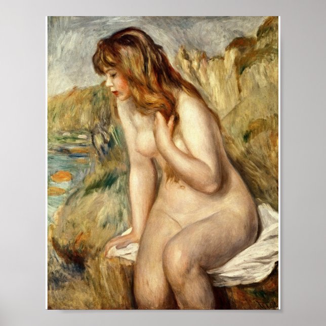 Auguste Renoir - Bather Seated On A Rock Poster (Front)