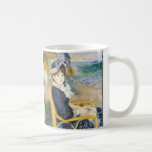 Auguste Renoir By The Seashore Woman Portrait Coffee Mug