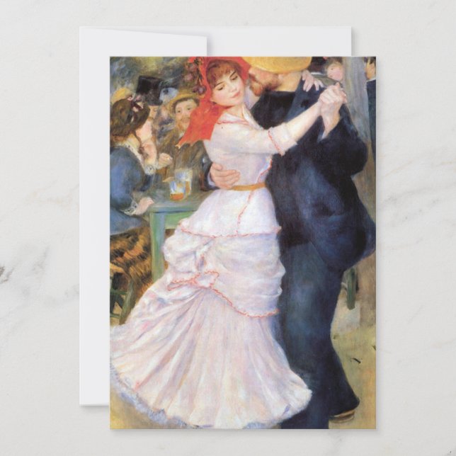 Auguste Renoir - Dance at Bougival Invitation (Front)