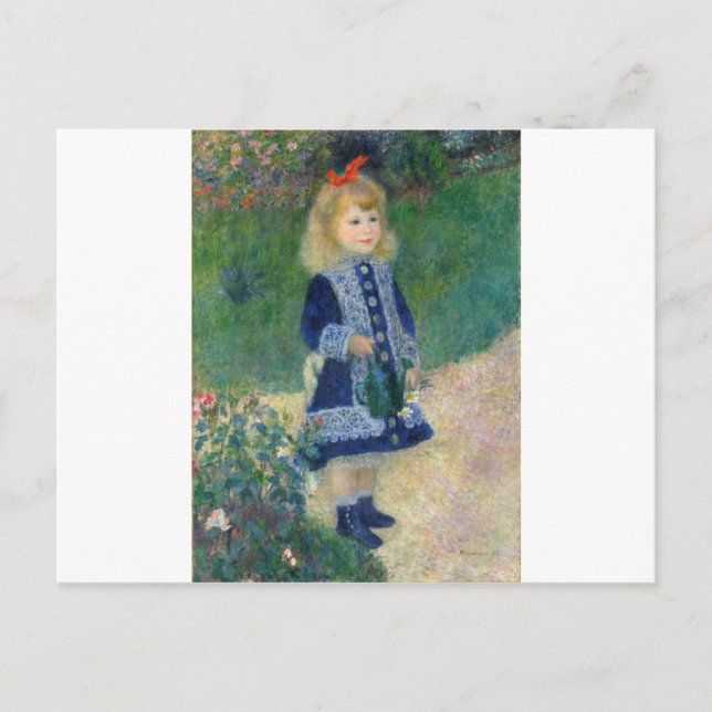 Auguste Renoir - Girl With A Watering Can Postcard (Front)