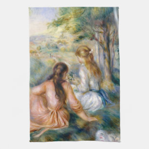 Auguste Renoir In the Meadow Tea Towel