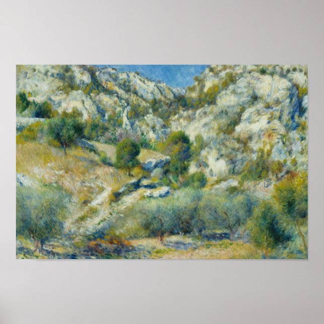 Auguste Renoir - Rocky Crags at L'Estaque Poster (Front)