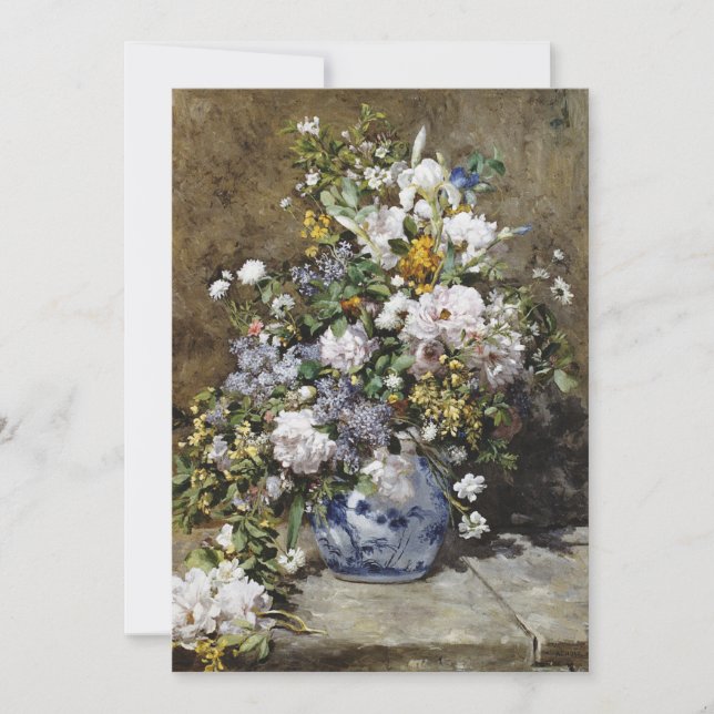 Auguste Renoir - Spring Bouquet Holiday Card (Front)