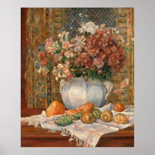 Auguste Renoir Still Life Flowers Prickly Pears Poster