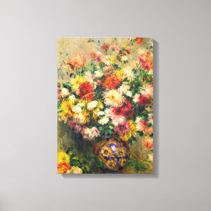 Auguste Renoir - Vase Of Chrysanthemums Canvas Print