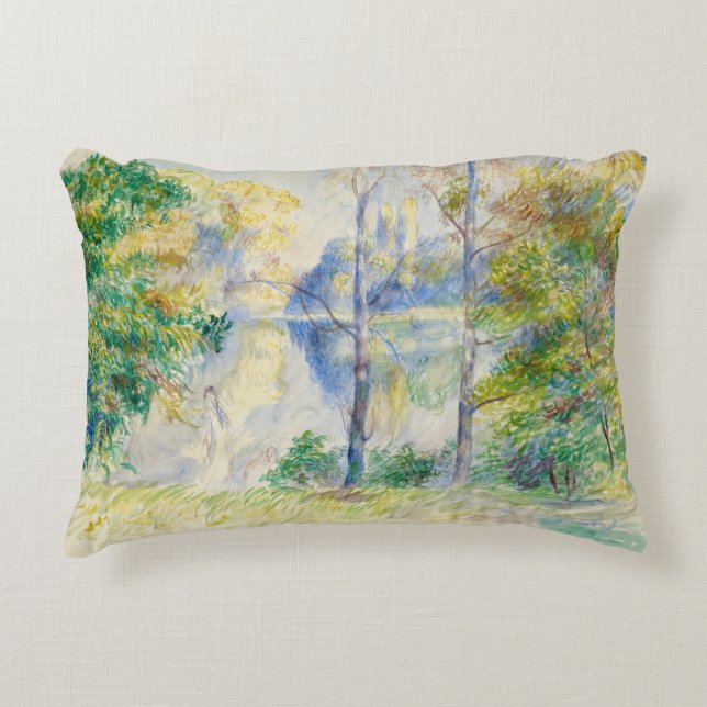 Auguste Renoir - View of a Park Decorative Cushion (Front)