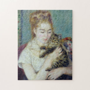 Auguste Renoir - Woman With A Cat Jigsaw Puzzle
