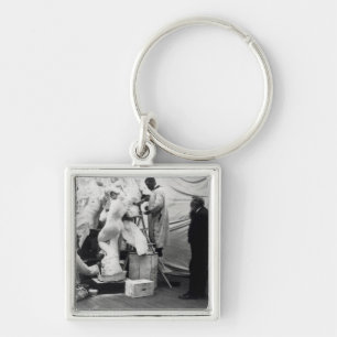 Auguste Rodin  in his Paris studio Key Ring