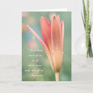 Augustine quote about God on Daylily photo Card