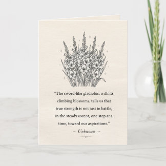 August's Gladiolus Card